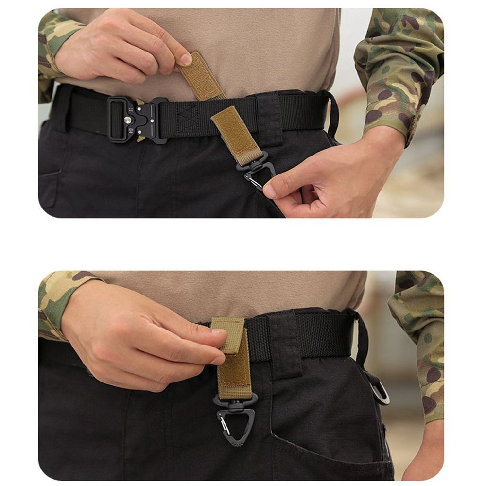 Outdoor Camping Hiking Molle Tactical Gear Nylon Ribbon Knapsack Keychain Triang