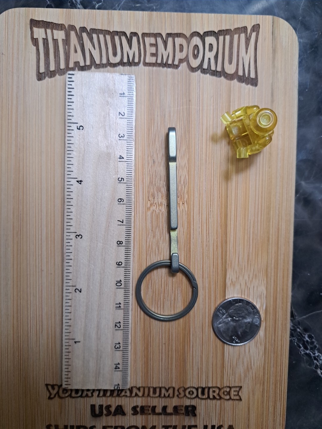 Titanium Belt Clip Keychain With Built-in Bottle Opener