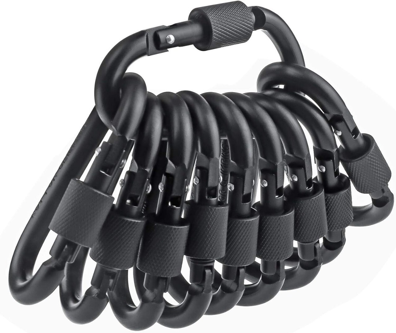 Aluminum D Key Rings Hiking Clips & All In One Multitool Hammer Pack(Bulk3Sets)