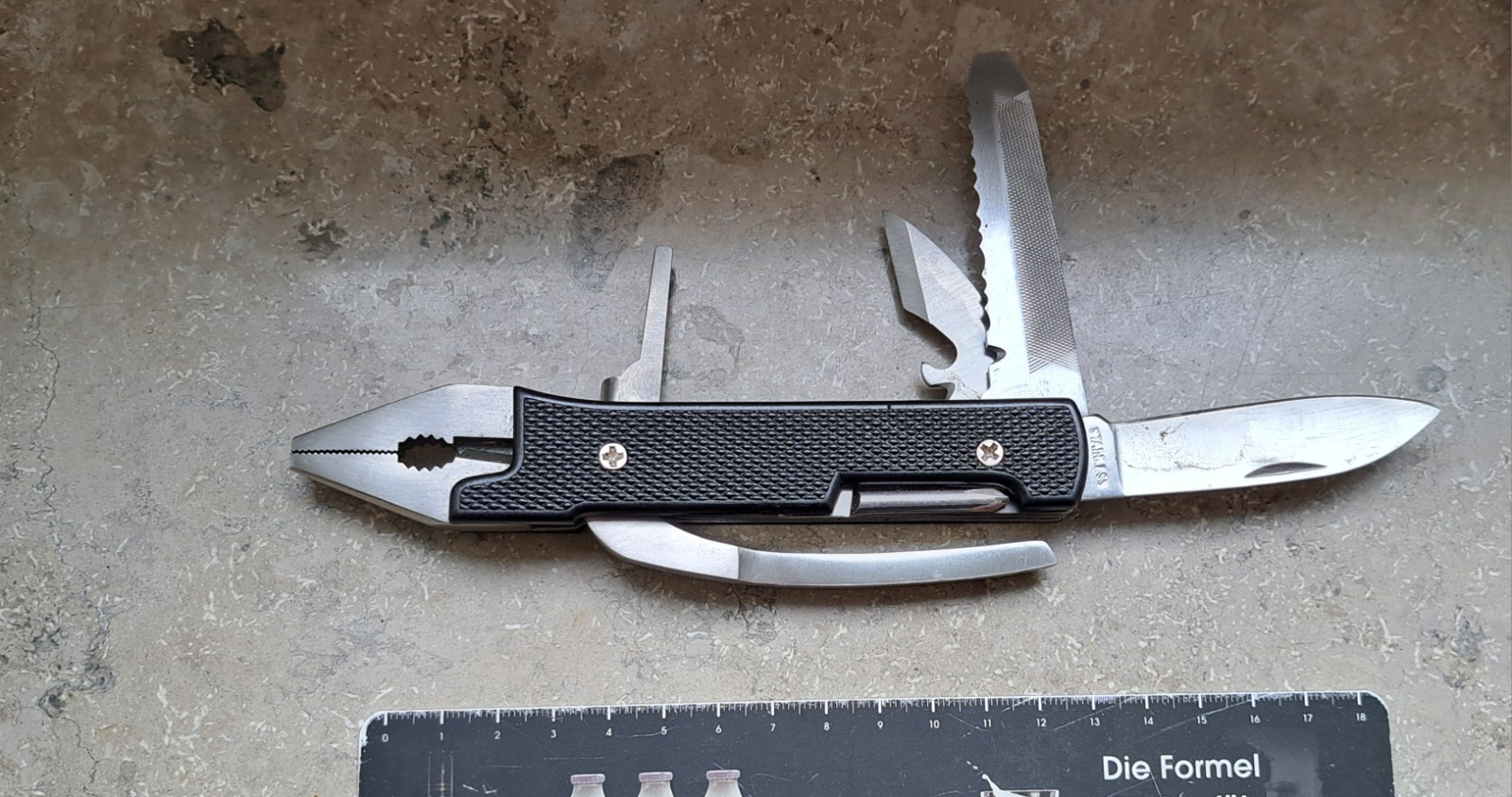 Vintage BOSCH Automatiseringstechniek Multi Tool Folding Pocket Knife Pliers w/