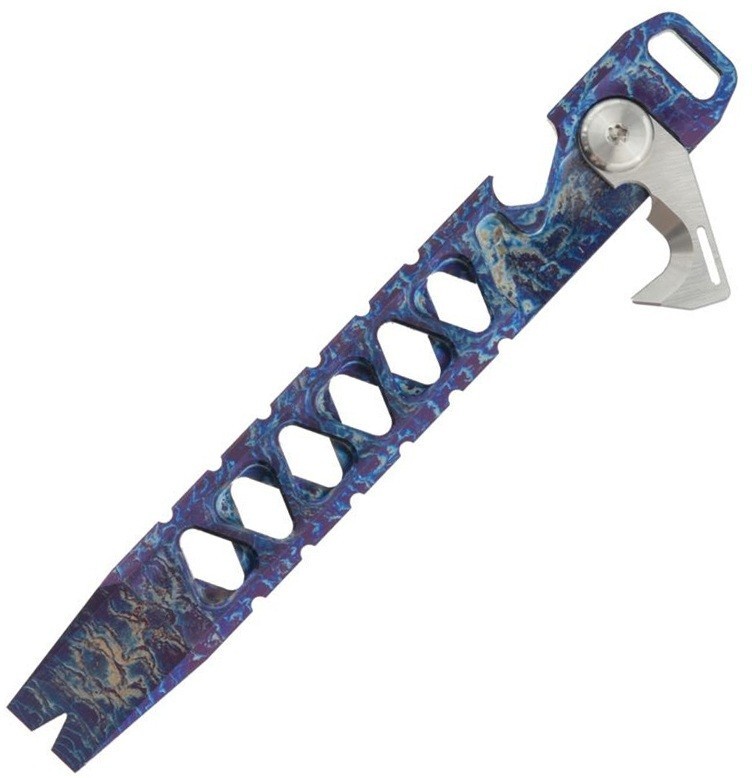 Ketuo Prybar Cutter Lightning Anodized Titanium With Integrated Belt/Cord Cutter