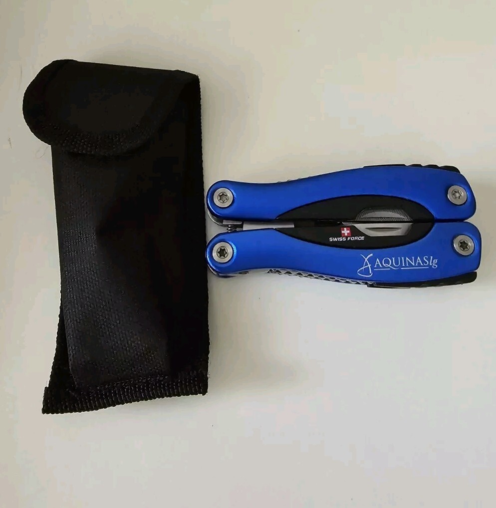Multi-Tool Multitool Red Swiss Force 13-IN-1 for Fishing Camping Biking Hiking