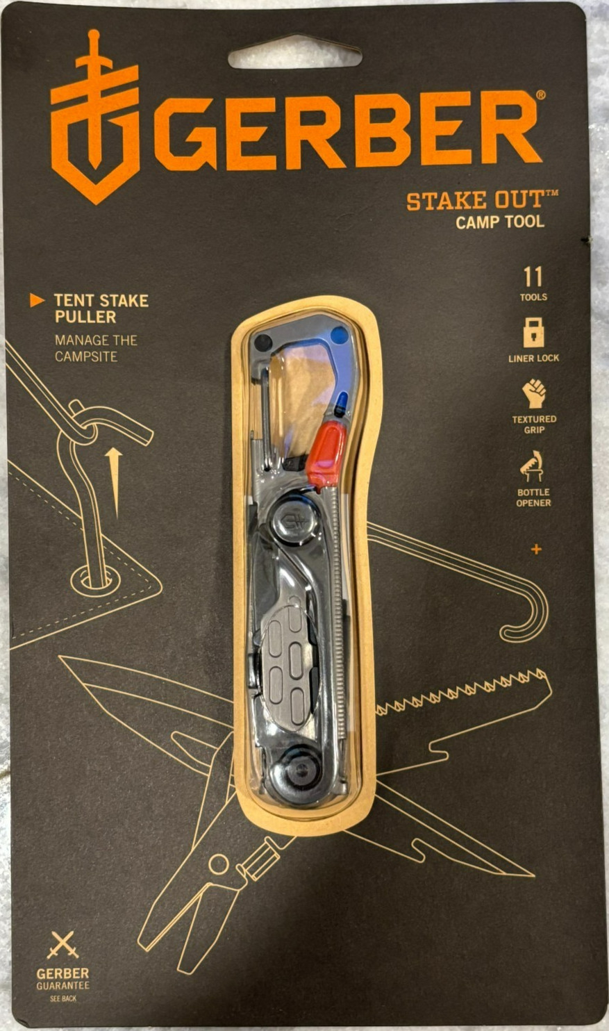 Gerber Stake Out Multi Tool 11 Tools In 1 2.5″ Stainless Steel Blade 3.9 OZ