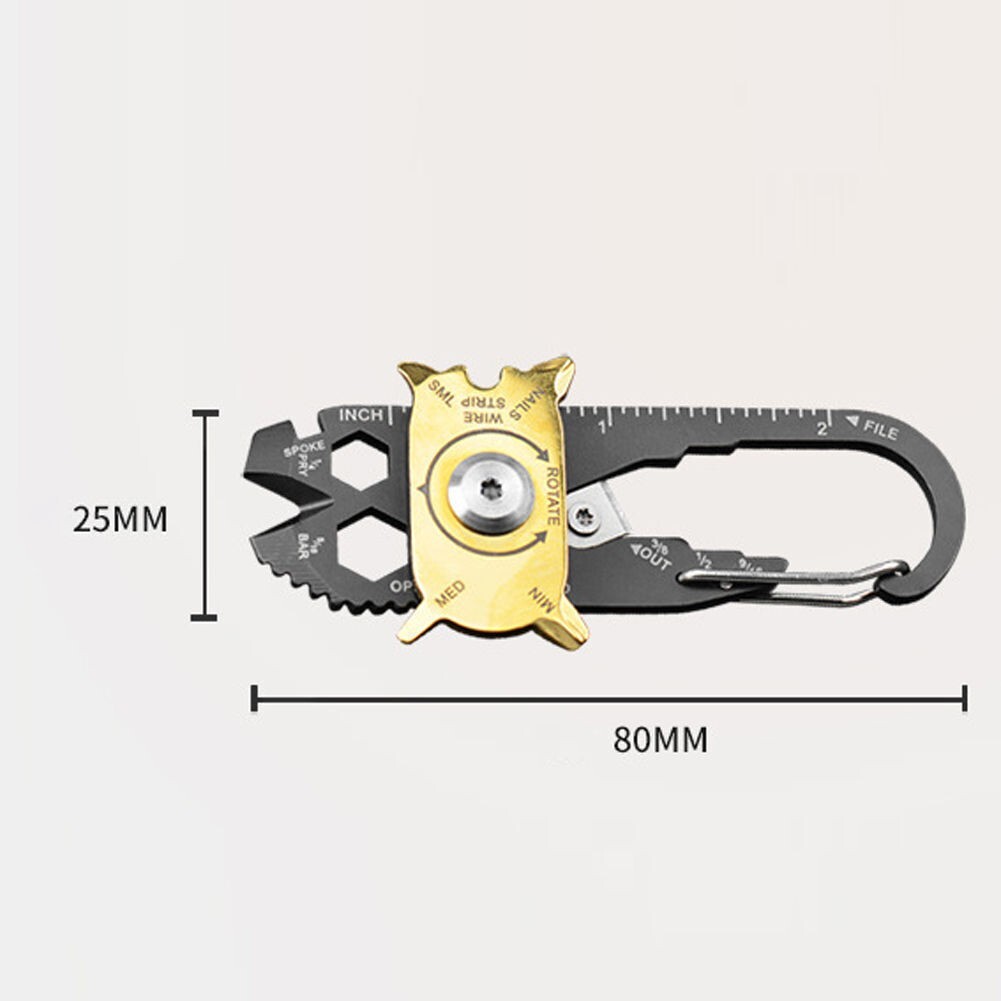 SHTF Survival 20 In 1 Multi-Tool Keychain, Carabiner Attachment Free Shipping.