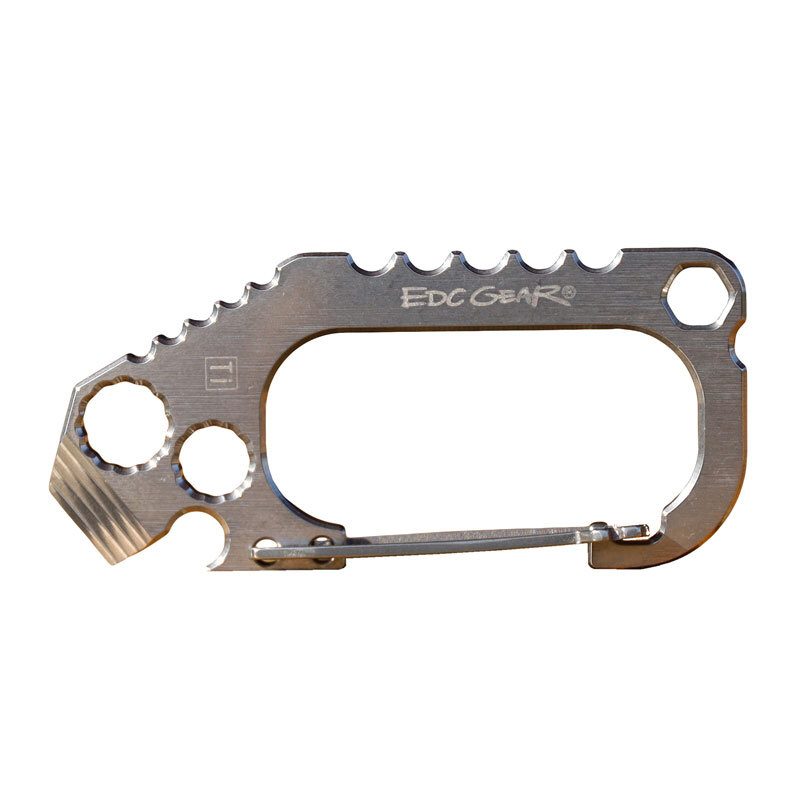 EDCgear Titanium Alloy Multi Tools Keychain Carabin Opener Crowbar Outdoor