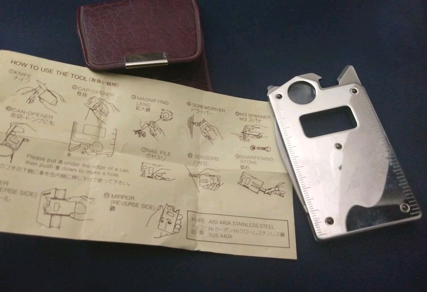 HOFFRITZ TYPE H MULTITOOL – CAMPING SURVIVAL FISHING – STAINLESS STEEL JAPAN VTG
