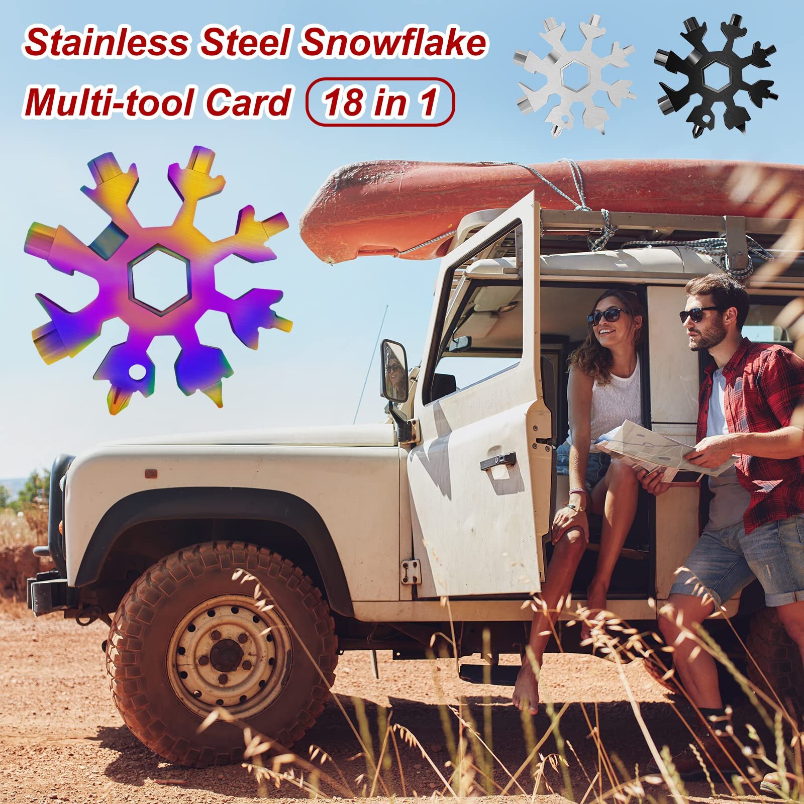 9 Packs Snowflake Multi Toolsnowflake Wrench/bottle Opener/screwdriver Kit 18 In