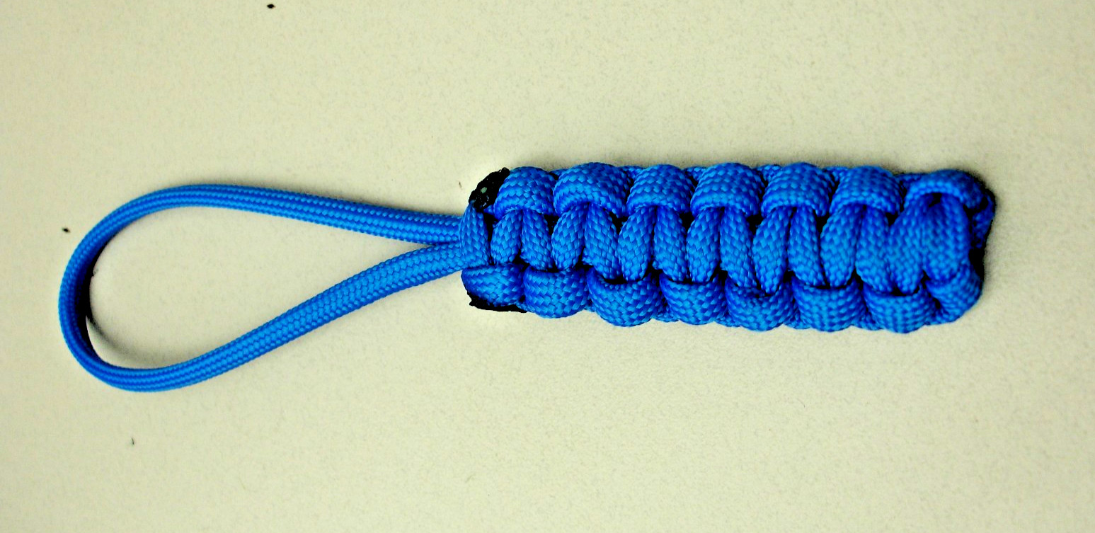 BLUE 550 PARACORD KEY CHAIN / KNIFE LANYARD PROUDLY HANDMADE IN THE USA