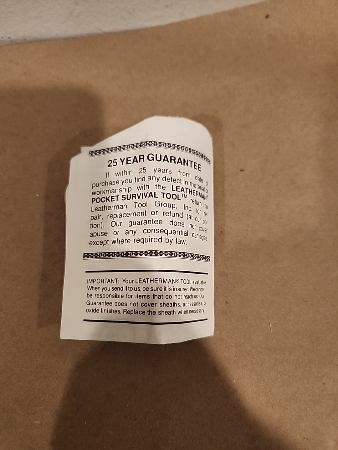 Vintage LEATHERMAN Pocket Survival Tool, 1992, With Box And Instructions