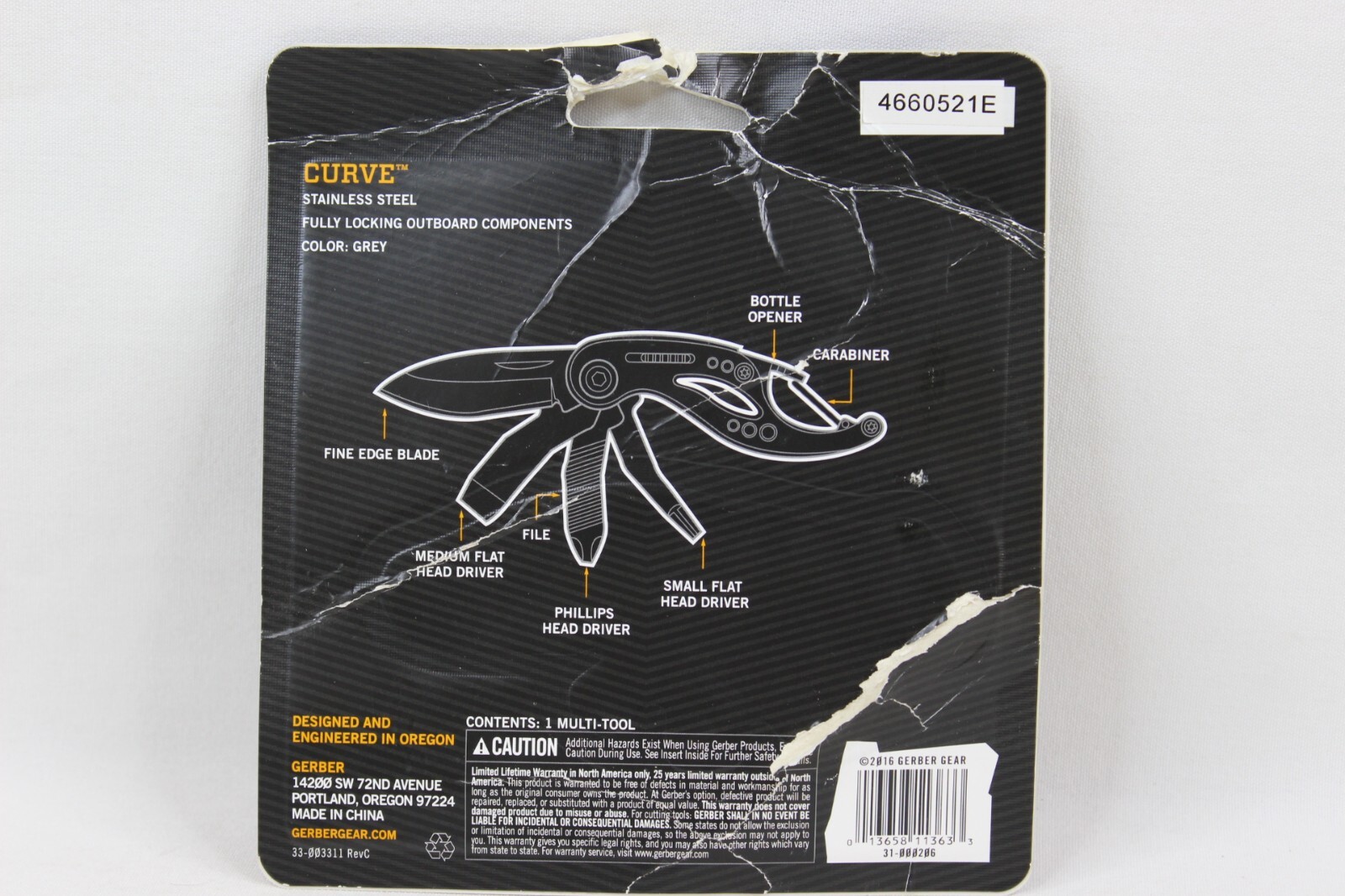 Gerber Curve Multi-Tool Clip-N-Go 6-Locking Tools Fine Edge 2016 New & Sealed