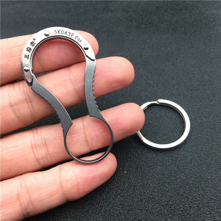 Sanrenmu SK043E Gourd Shape Keychain Tool Outdoor Hanging Buckle with Key Ring