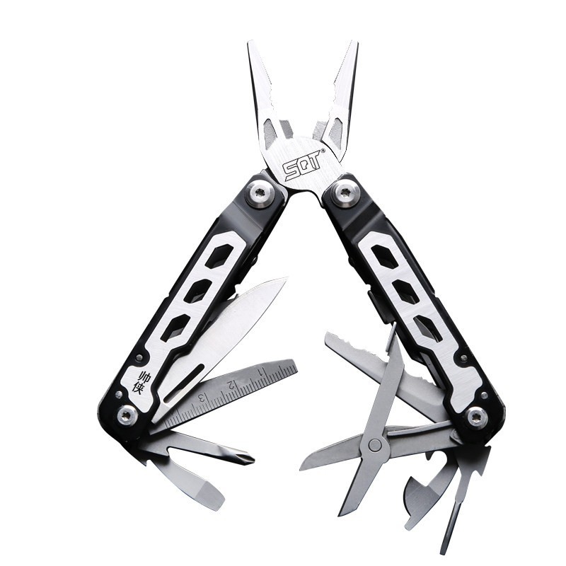 Folding Multitool Pliers with Blade Stainless EDC Pocket Utility Tool