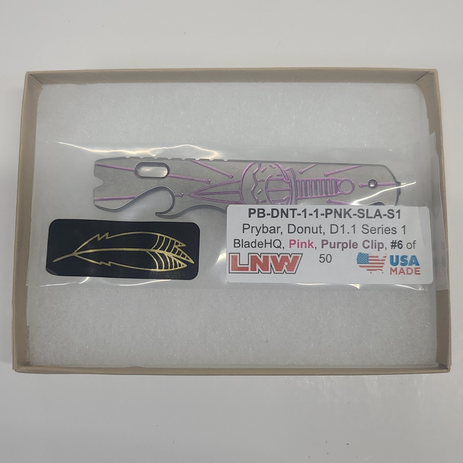 Lynch Northwest Prybar Donut Dagger D1.1 S1 6/50 Mint Condition