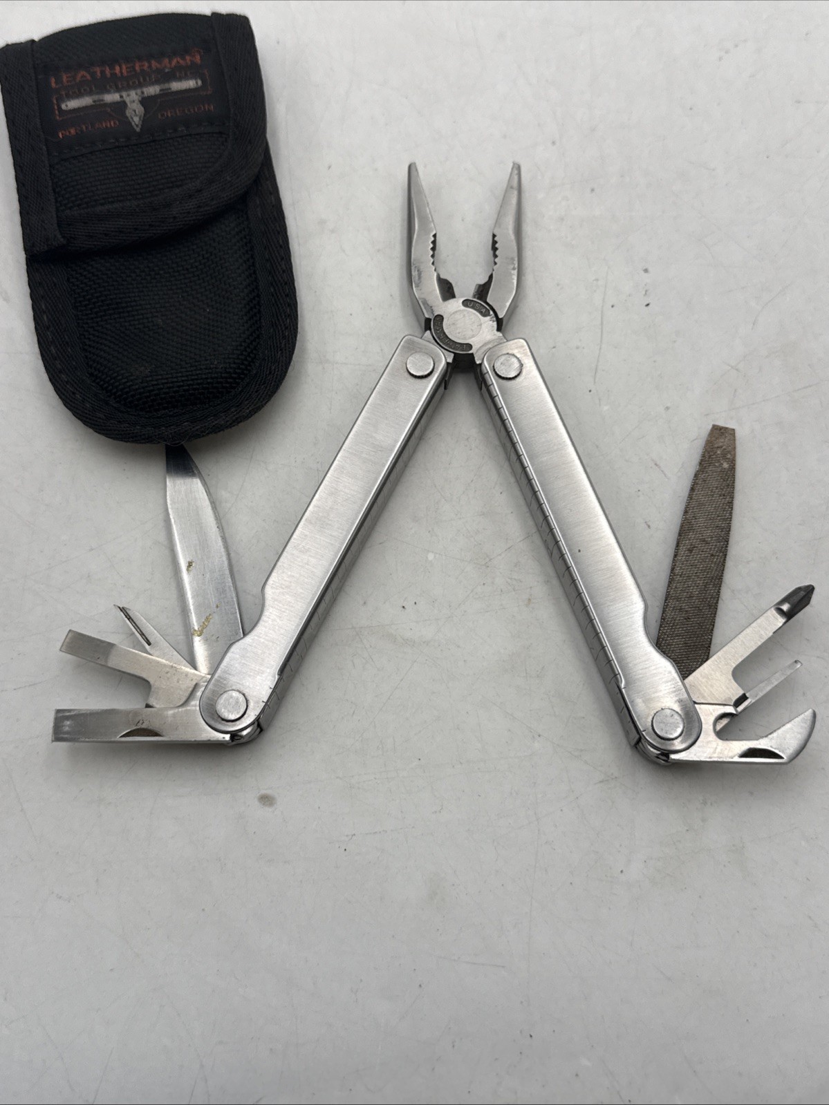 Vtg 1993 Orig. Leatherman PST POCKET SURVIVAL TOOL US Reg. 1325473 W/ Nylon Case