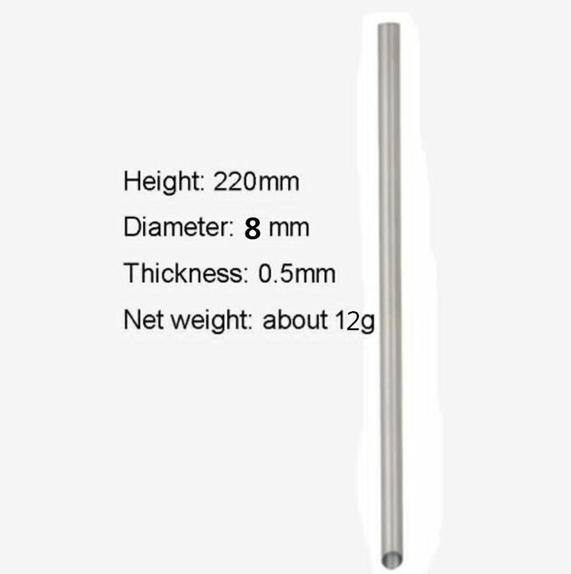 Titanium Alloy Drinking Straw +Cleaning Brush Portable Outdoor Tableware EDC Too