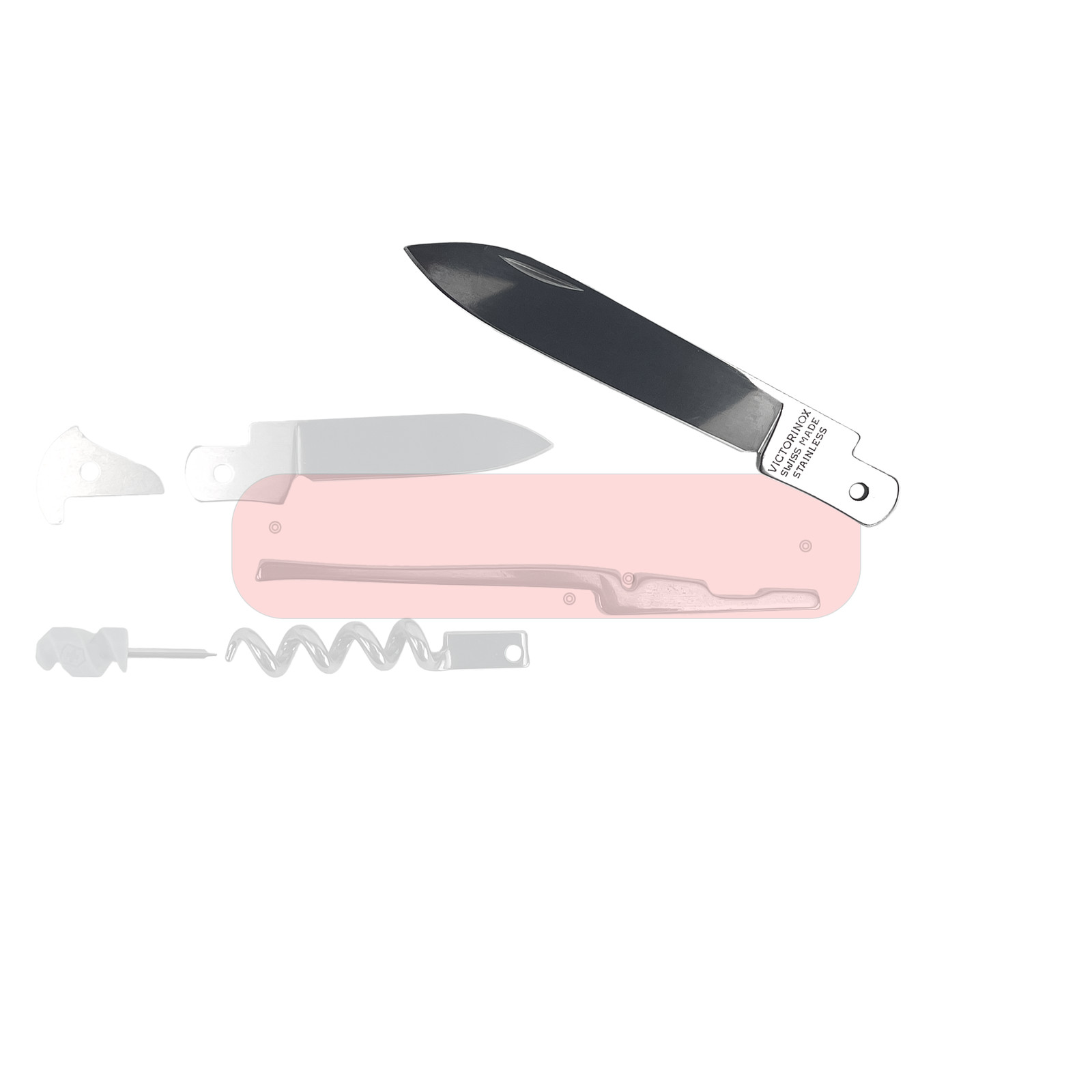 Parts from 91 mm Victorinox Swiss Army Knife: 1 Part For Mods or Repair