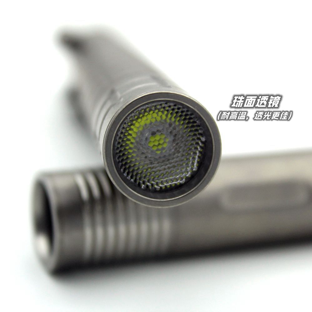 EDC Titanium Alloy Torch LED Flashlight Torch Pocket Light Outdoor Camping Light