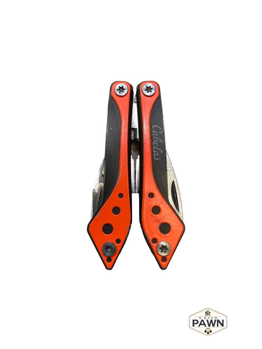 Blaze Orange Cabelas Budget EDC Folding Pocket Knife Multi-Tool Scis (FVS027774)