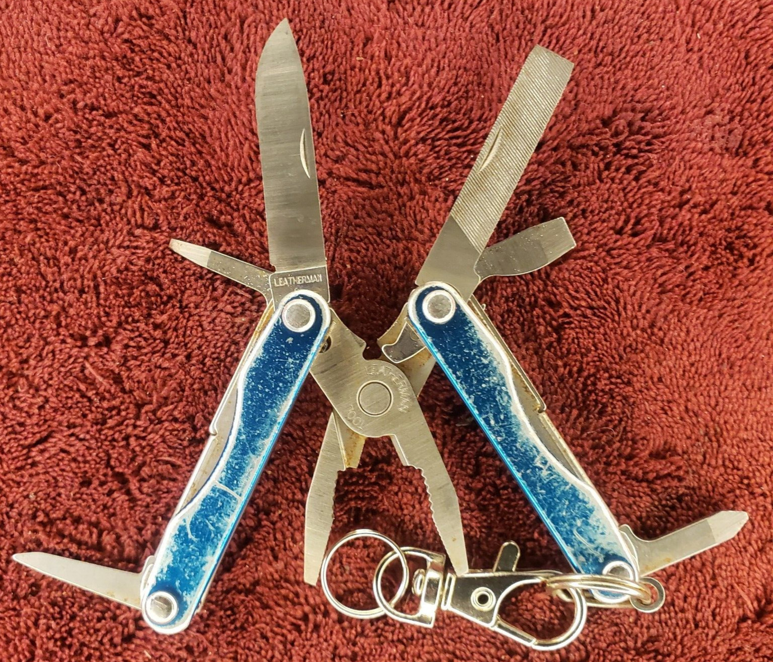 🔪🔪 Leatherman Squirt P4 Multi-Tool Blue Keychain