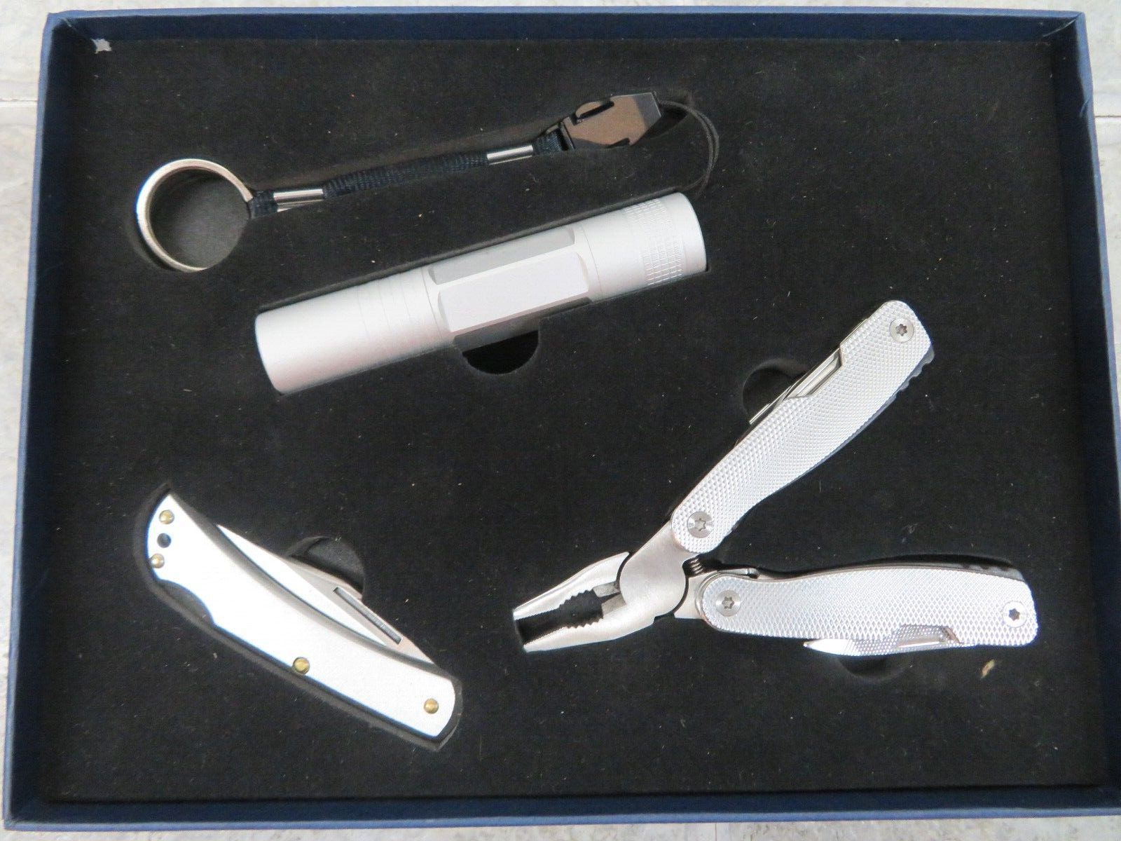 Pocket Knife, Multi Tool, and Flashlight Set