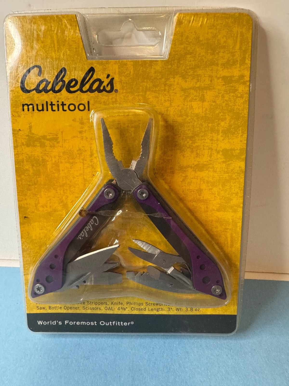 Cabela’s / Multi-Tool / Purple / 3” Closed / 3.875” Overall / 3.8 Oz