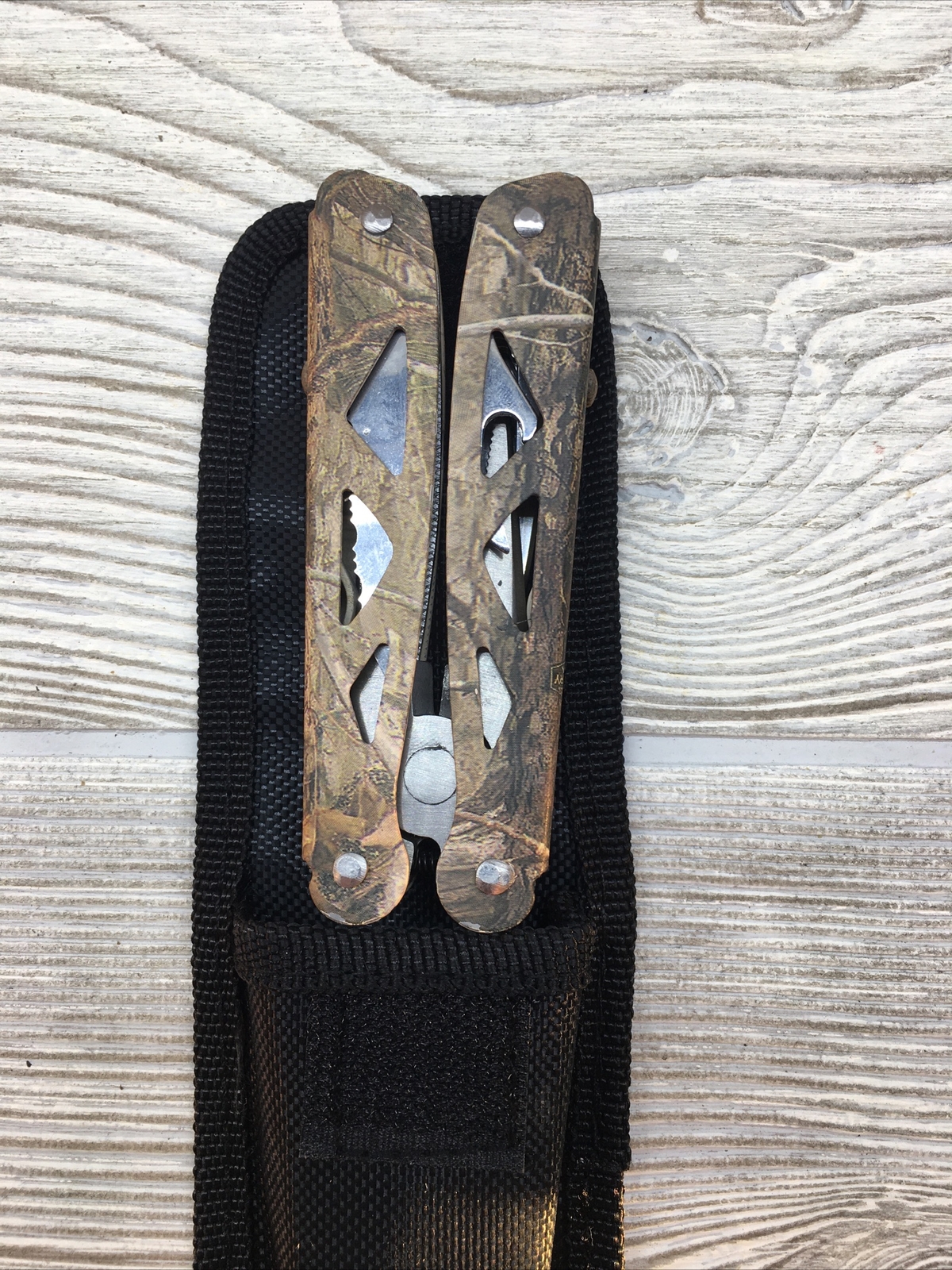 Ozark Trail Multi-Tool with Sheath Camo 12-in-1, Pliers, Wire Cutter, Knife Gift