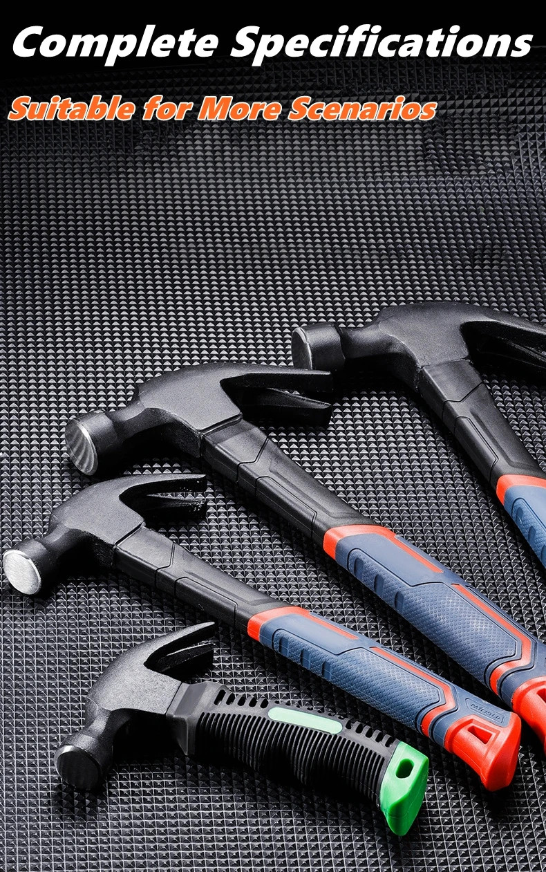 Multifunctional Claw Hammer with Rubber Grip Portable Carpentry Tool