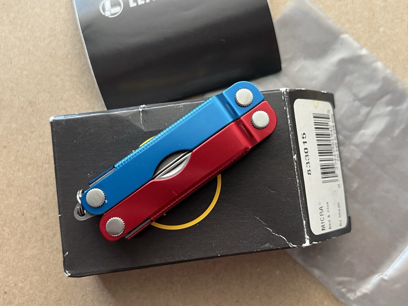 LEATHERMAN Micra – Red & Blue, Mint in Box, Rare.