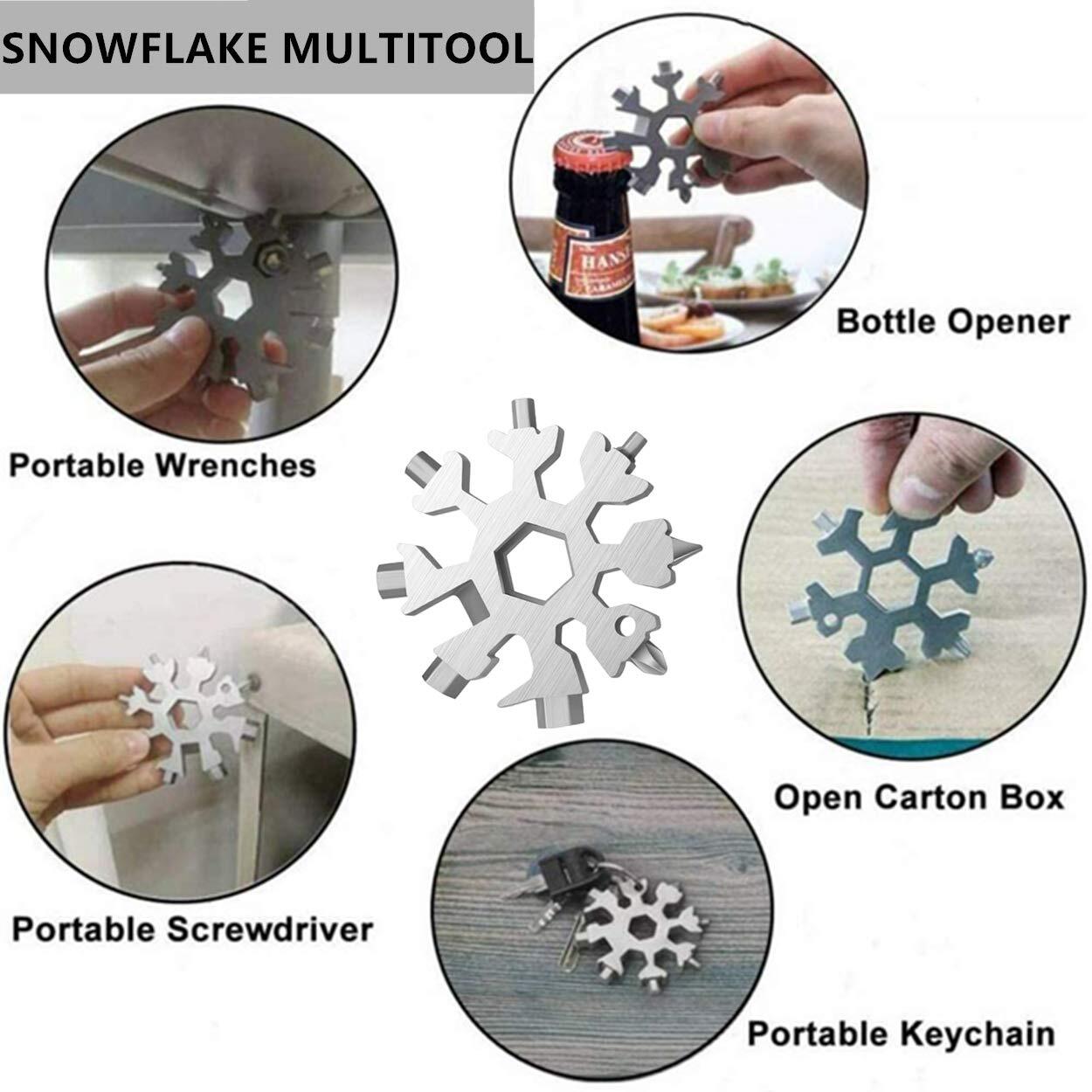 Mens Stocking Stuffers 18 In 1 Snowflake Multitool Stocking Stuffers For Adults