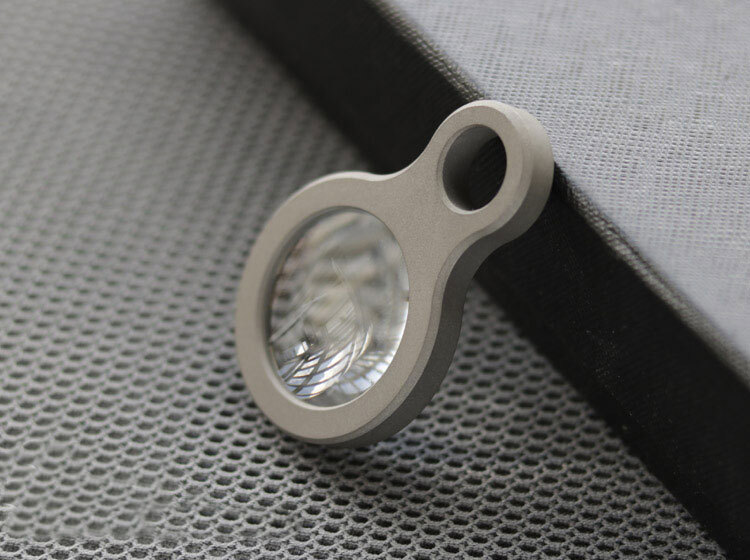 Outdoor Survival Portable Titanium Alloy Glass Magnifying Glass EDC Tools Gifts