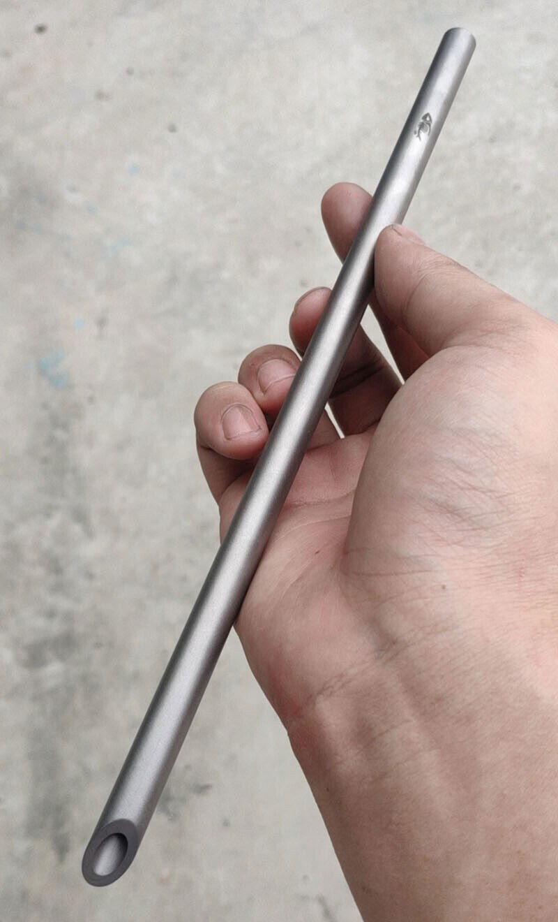 1pcs EDC TA1 Titanium Alloy Drinking Straw sucker Tableware 18cm/20cm Non Fade