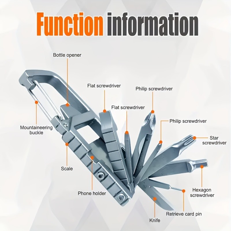 13-in-1 Multifunctional Portable Tool – Compact for Outdoor & Daily Tasks