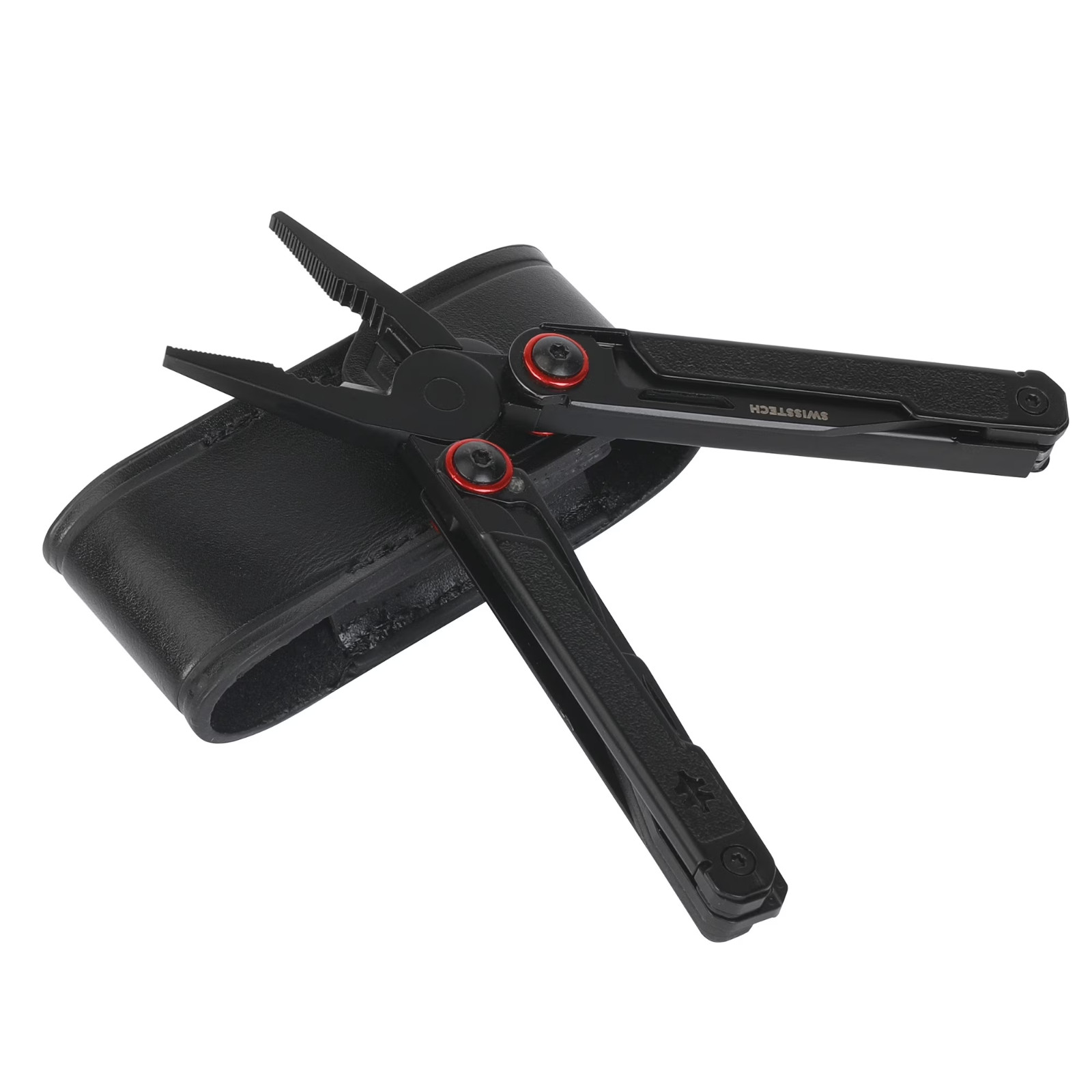 Swiss Tech Uberall 11-in-1 Folding Mini Multi-Tool Ultra Compact with Leather Sh