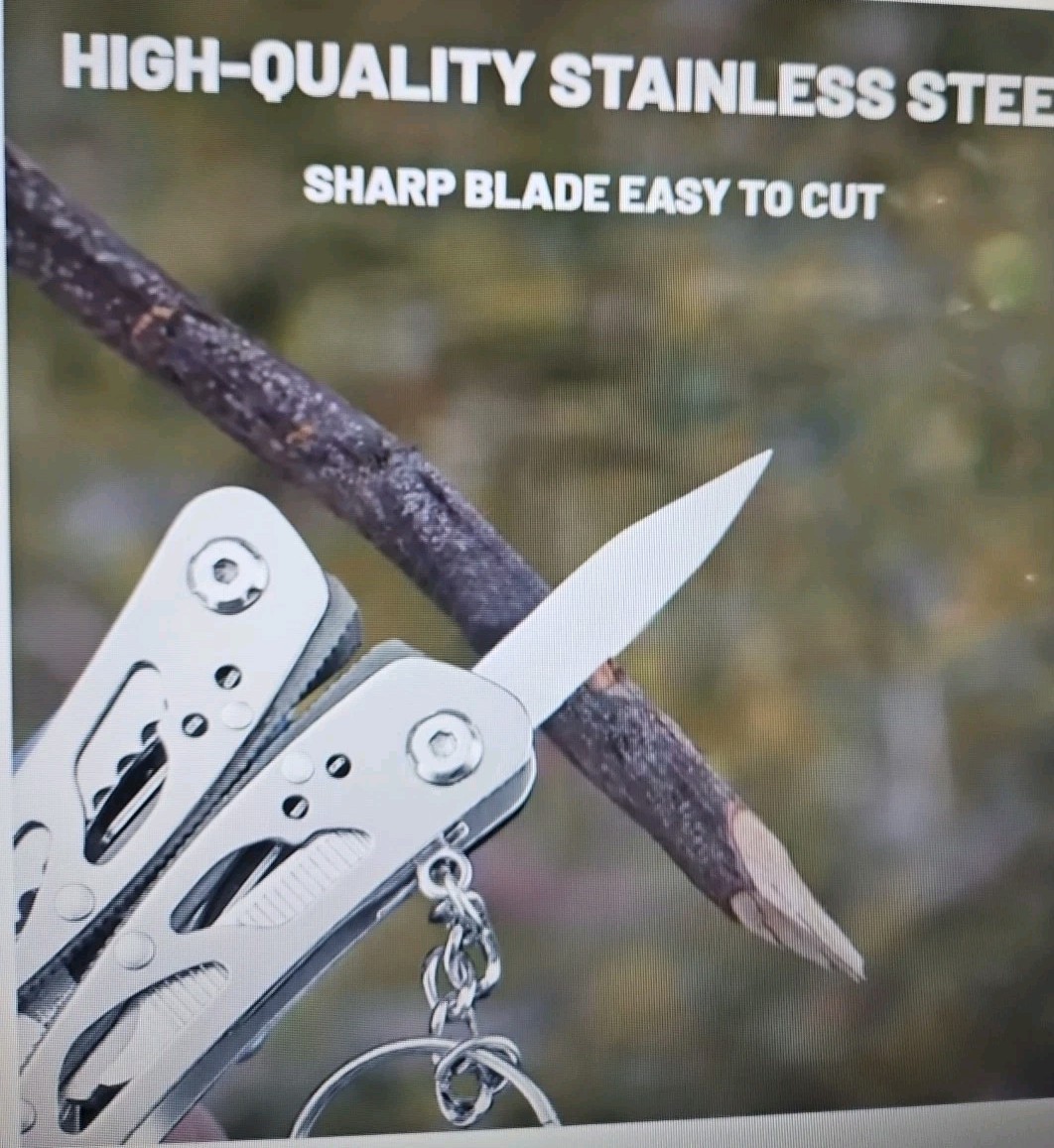 New! Stainless Steel Multi tool, Pliers, Wire Cutters, Screwdrivers, etc….