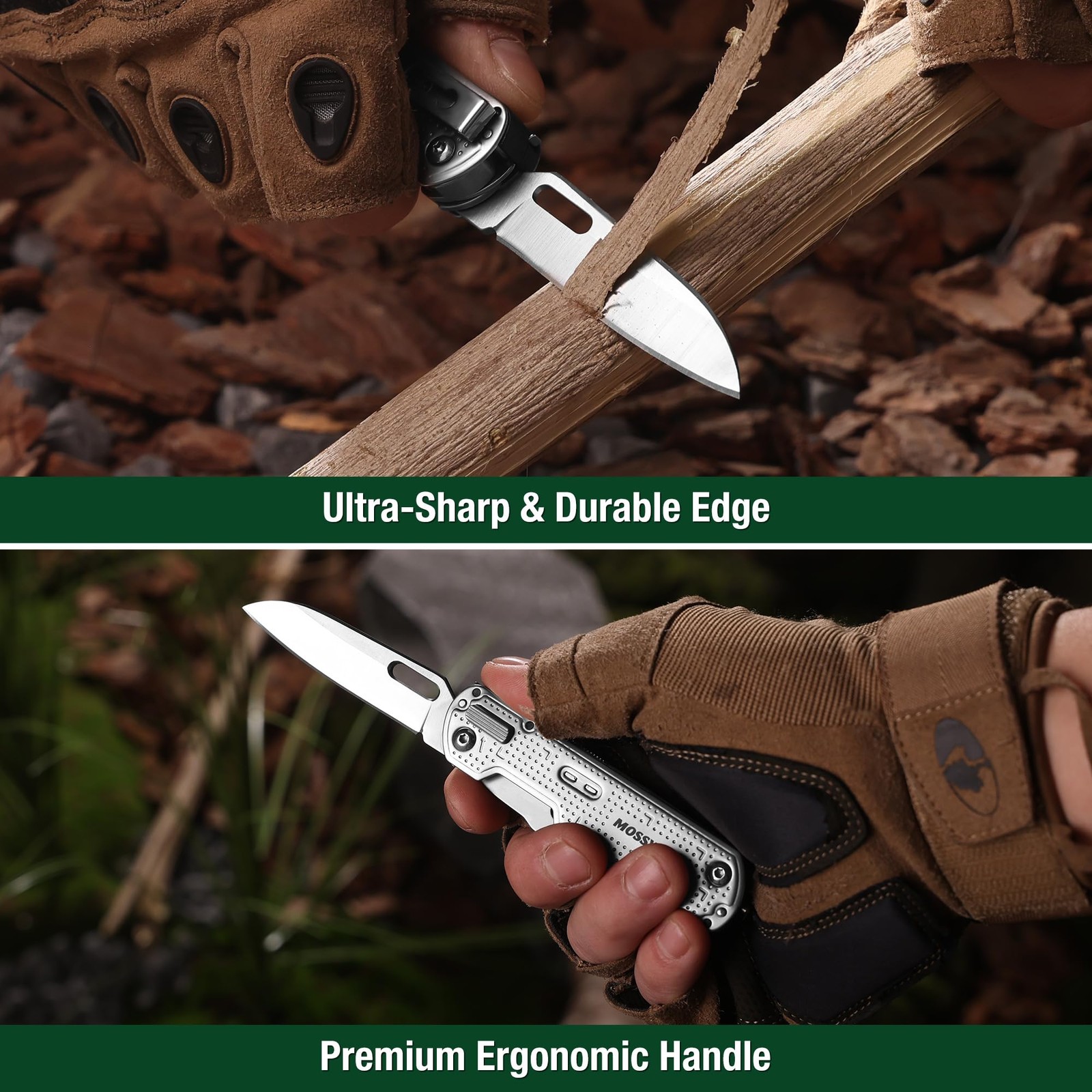 13-in-1 Multitool Pocket Knife, Razor-Sharp Stainless Steel Multitool Knife w…