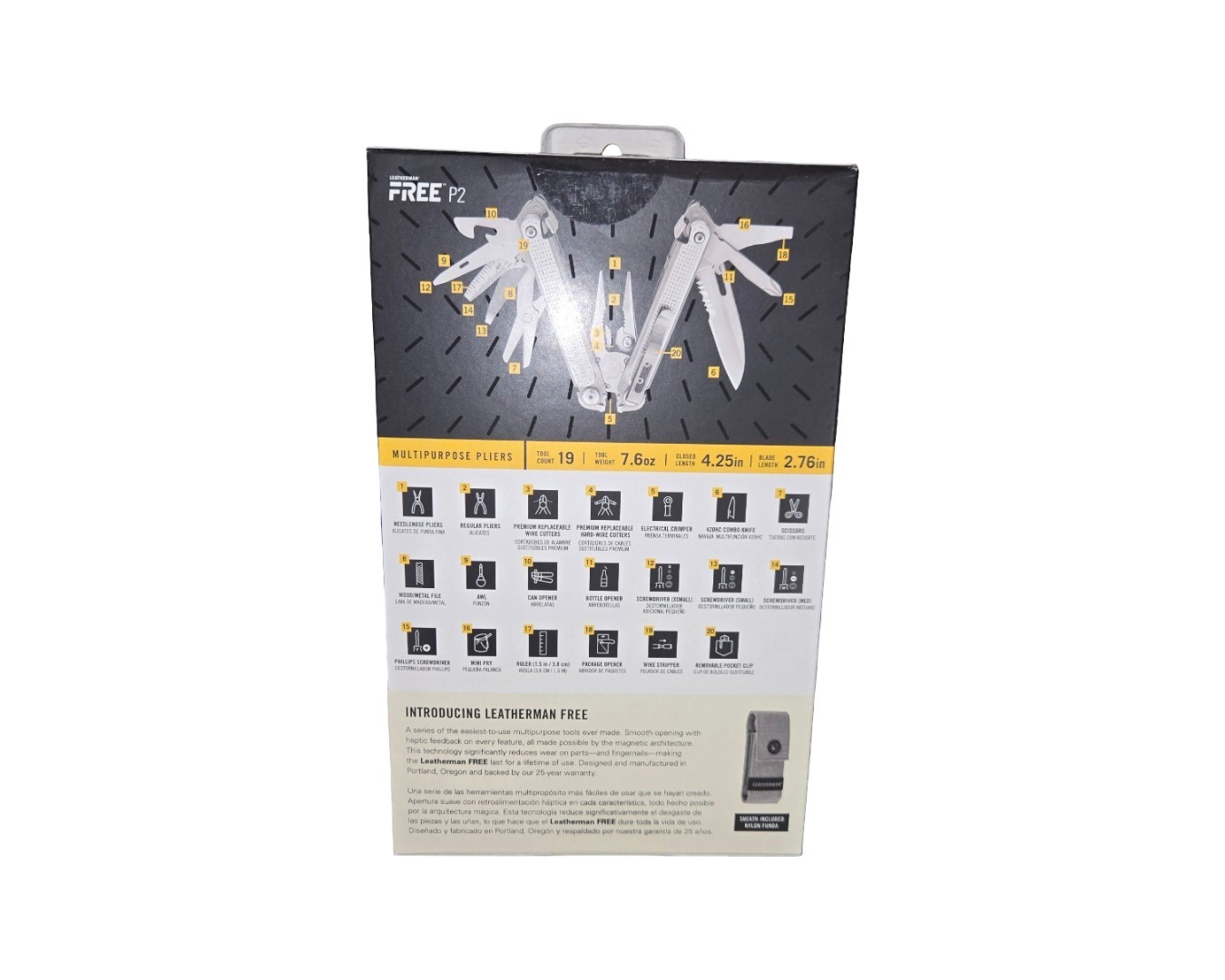 Discontinued Leatherman FREE P2 Stainless Multi-Tool w/ Sheath! NEW IN BOX!
