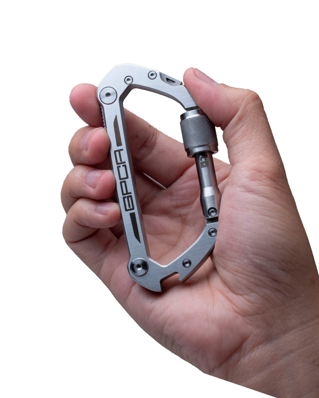 Heavy Duty Carabiner Multitool Key Clip – Bottle Opener, Screwdriver, EDC Gear,