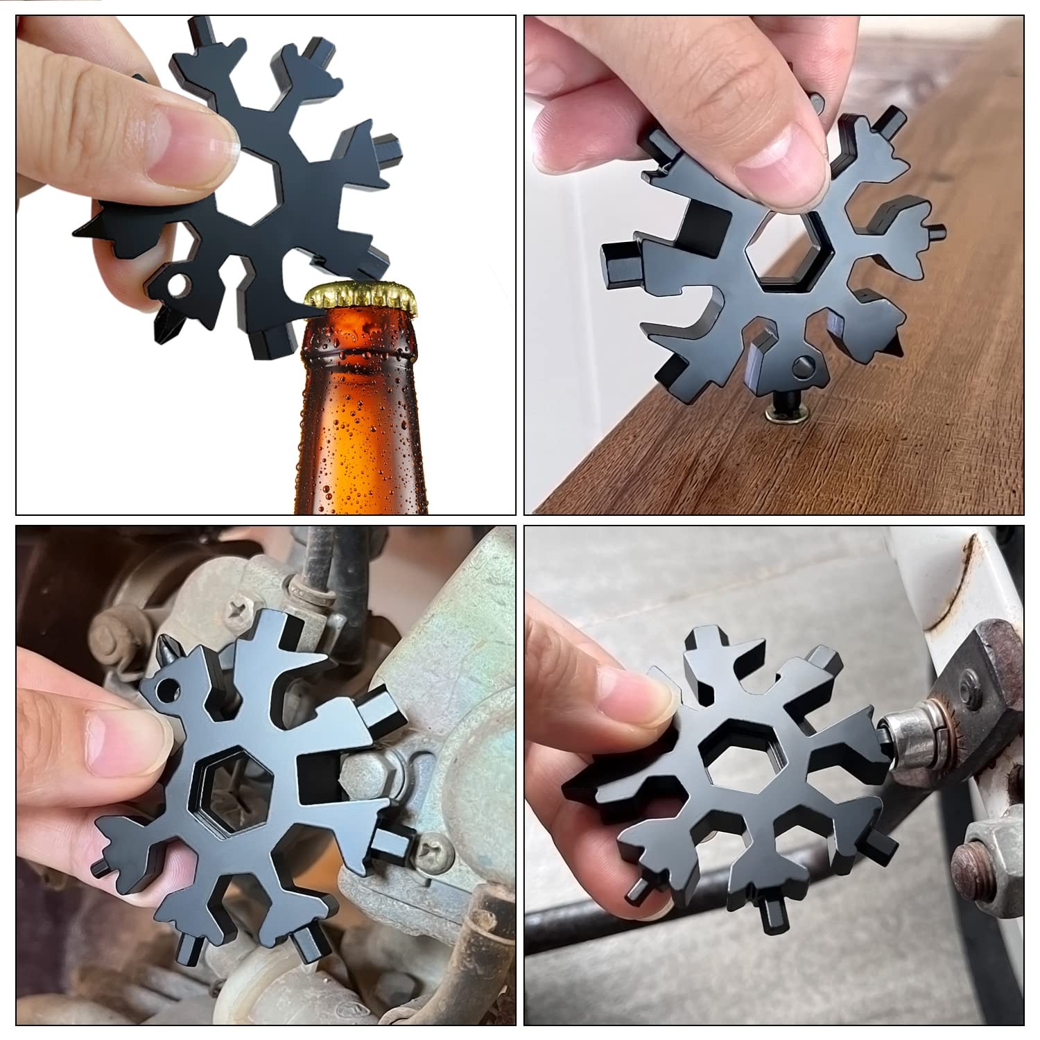 Stocking Stuffers for Men – Snowflake 18 in 1 Multitool Christmas Gifts, 2 Pa…