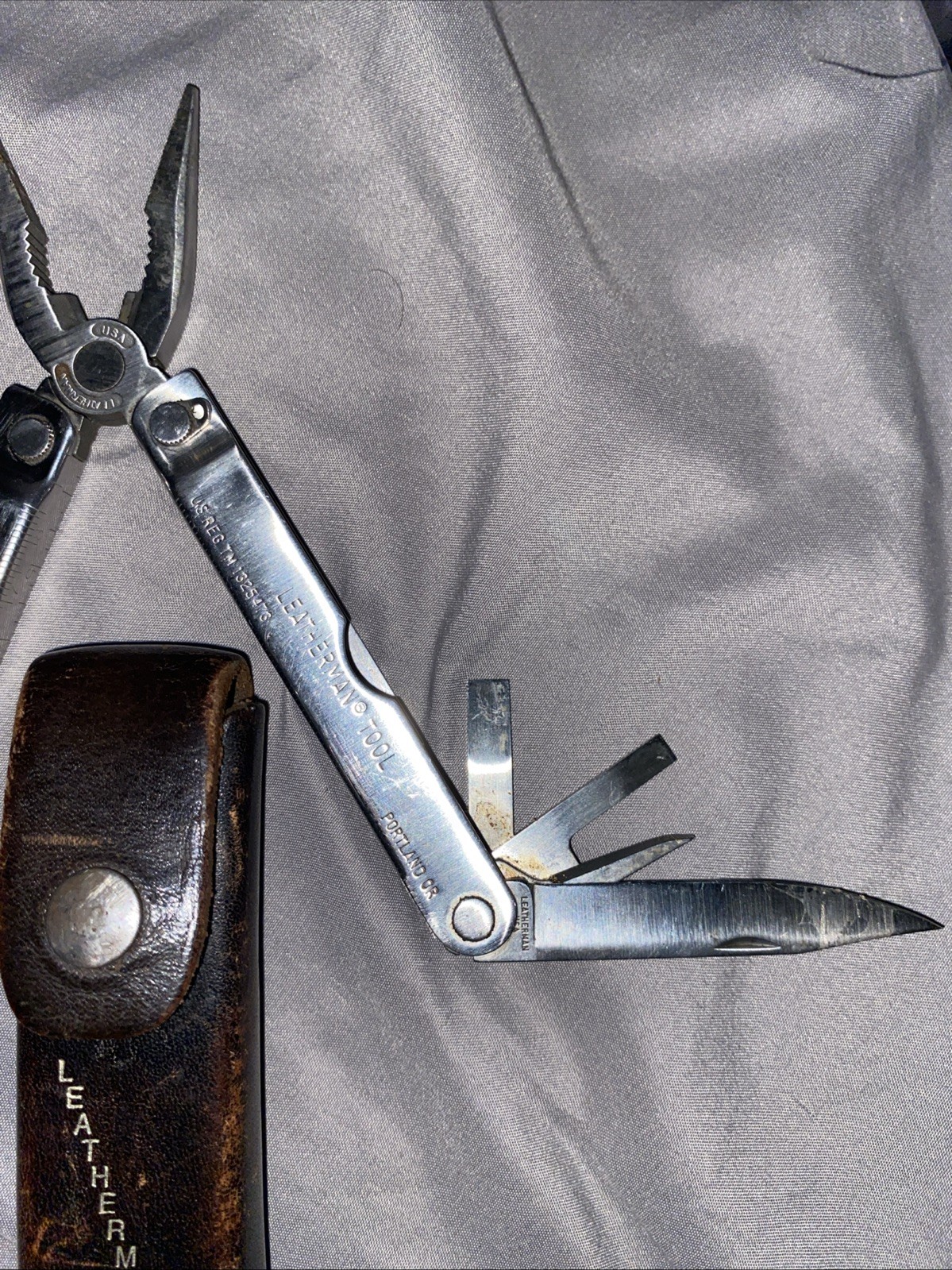 Vtg Original Leatherman Multi-Tool Portland OR USA + Leather Sheath 1990’s