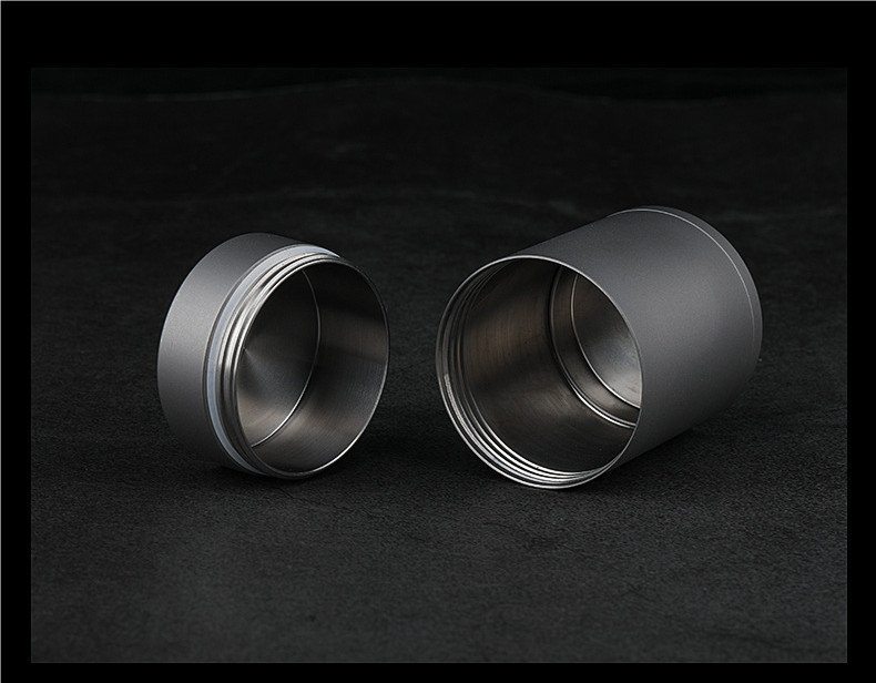 Pure Titanium Waterproof Pill Case Box Container Medicine Holer Storage Can EDC