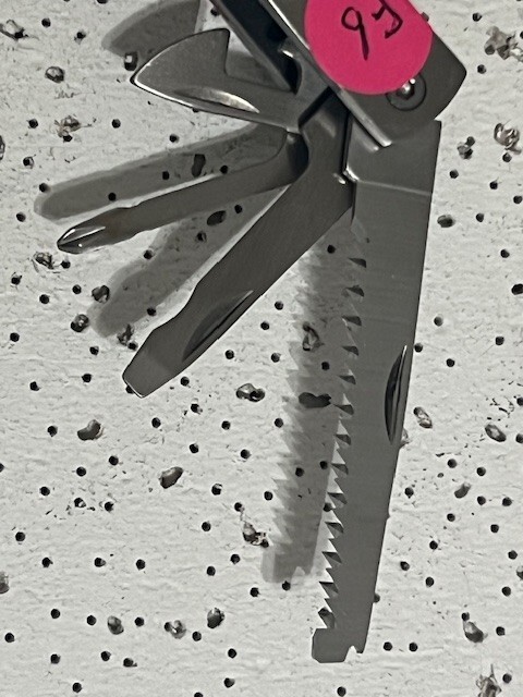 NRA Multi-Tool 4.5” Pliers ,Knives , Can Opener , Ruler and Saw Wood Handle—