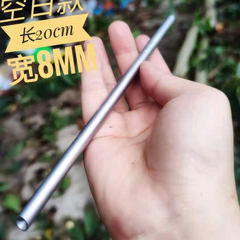 1pcs EDC TA1 Titanium Alloy Drinking Straw sucker Tableware 18cm/20cm Non Fade