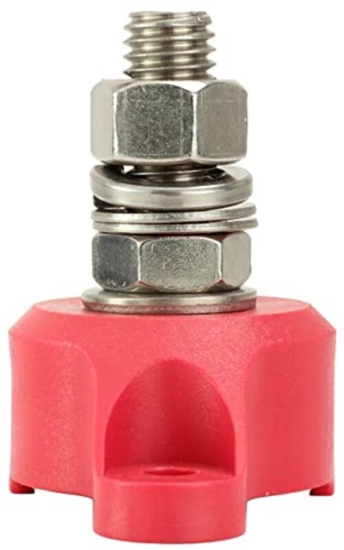 Fastronix Single Stud Stainless Steel Junction Block Red 1/2″