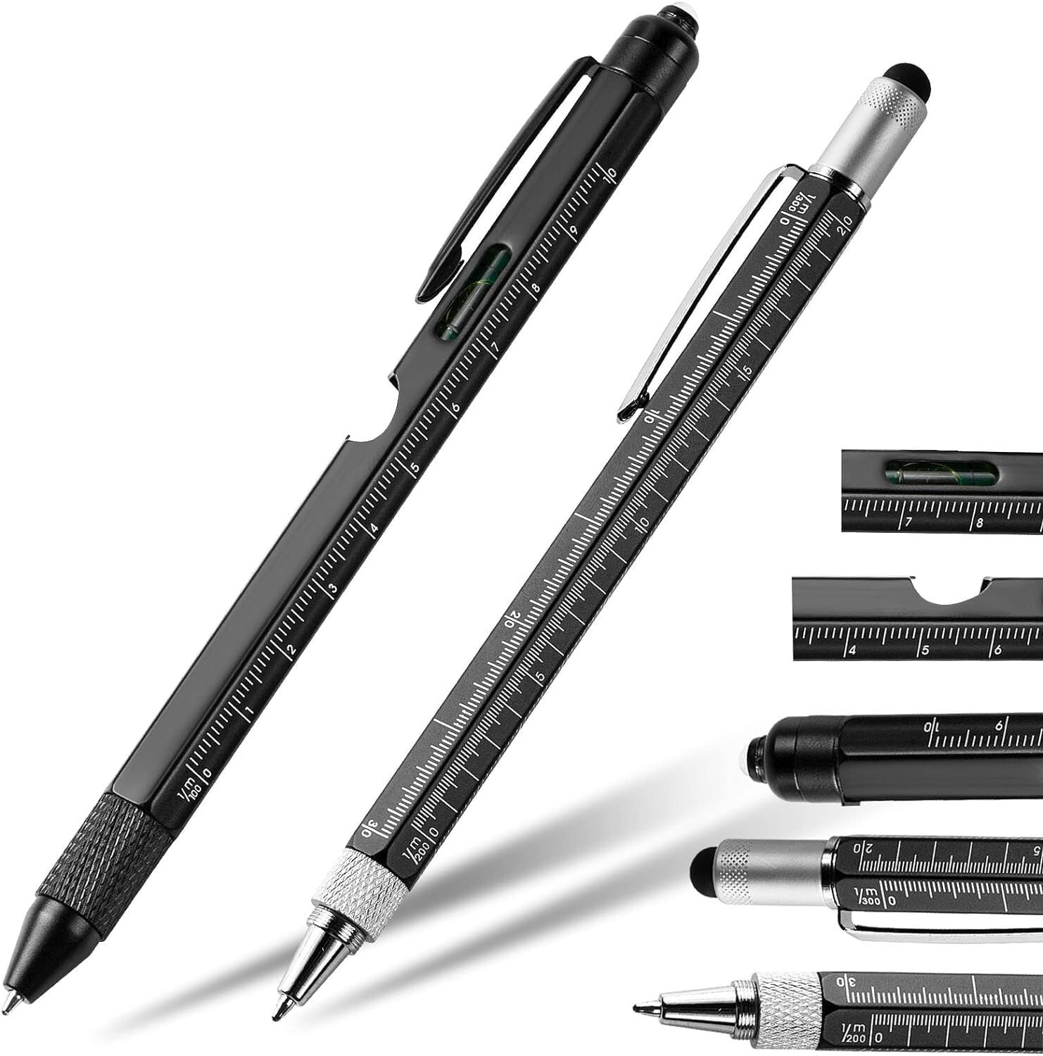MultiTool Pen Set Screwdriver LED Light Bottle Opener Ruler Stylus Level NEW!