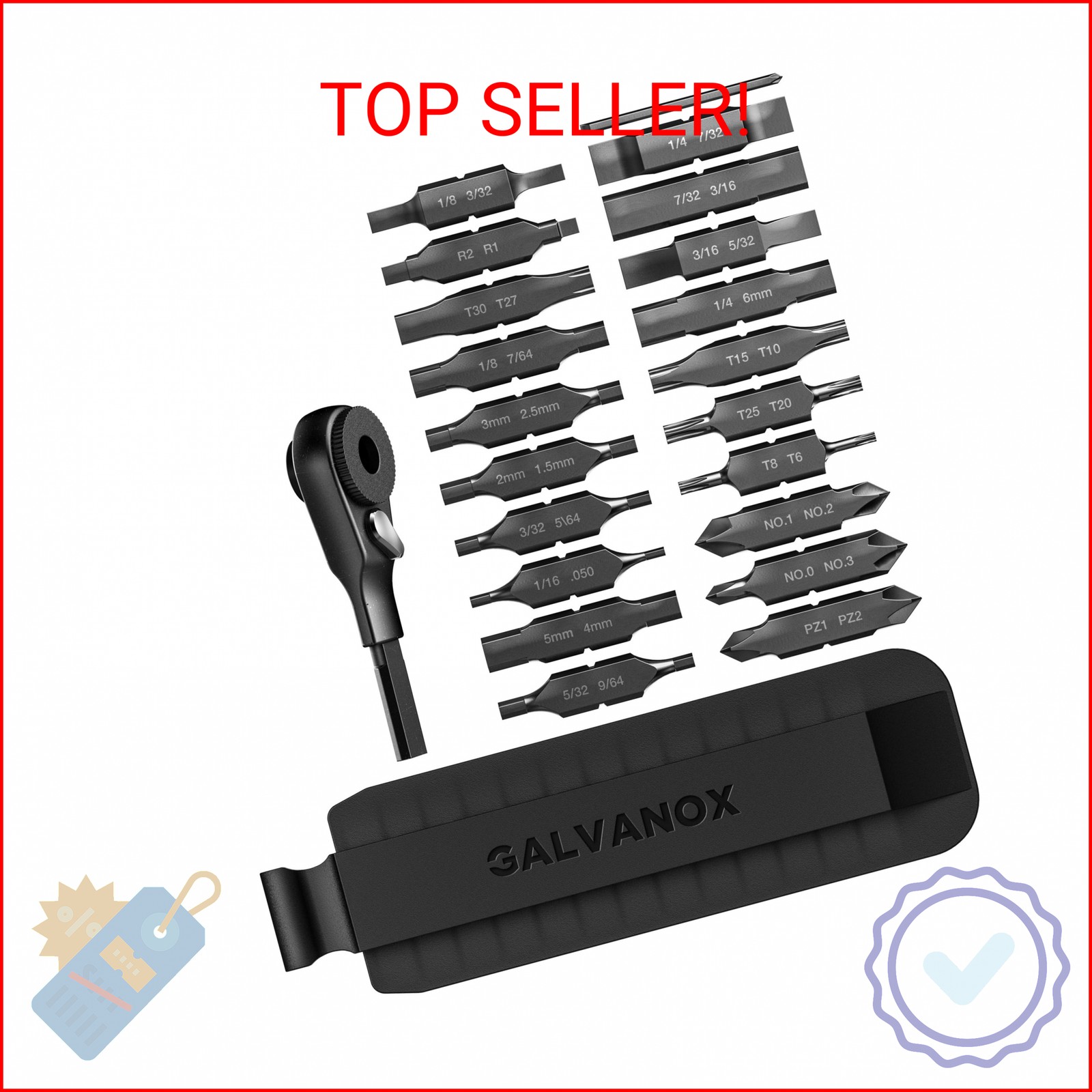 Galvanox 22PC Accessories Set, Compatible with Leatherman Multi-Tools [59HRC] Ha