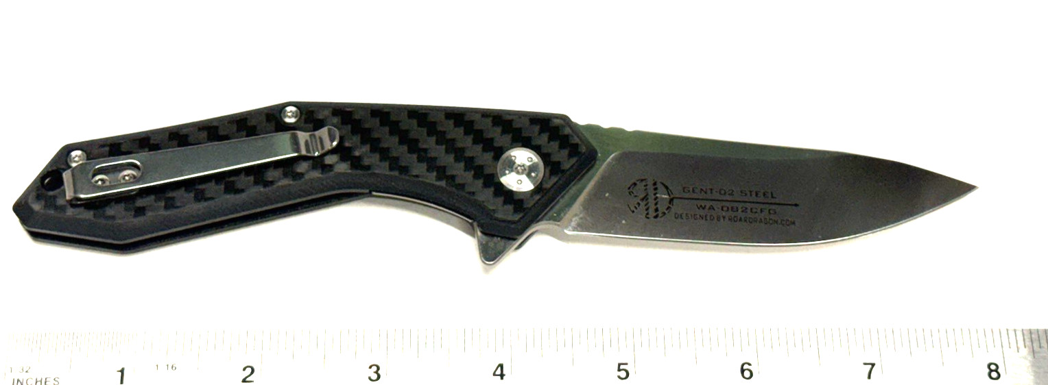 NEW 2 KNIFE Combo-D2 Steel-WithArmour WA-082CFG-Black & Dream Tech D3896MBL Blue