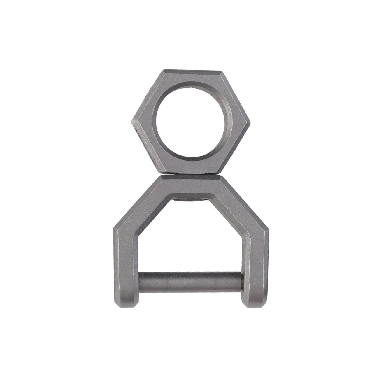 MecArmy CH5 Titanium Rotatory D Shape keyring Size L