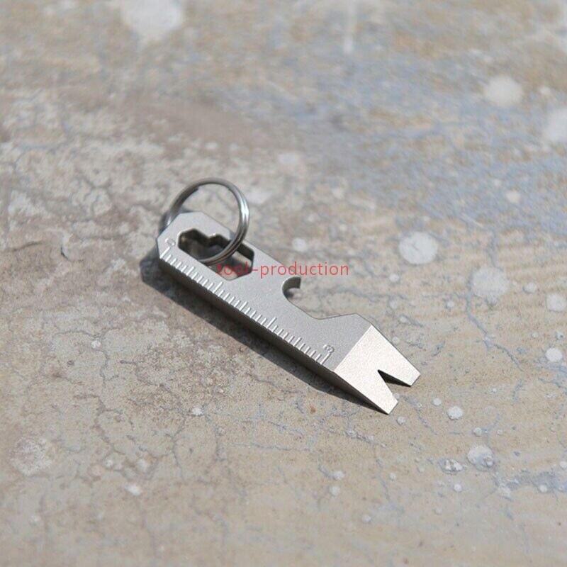 EDC Mini Titanium Alloy Pry Bar Crowbar Bottle Opener Keychain Multi Tool A+++++