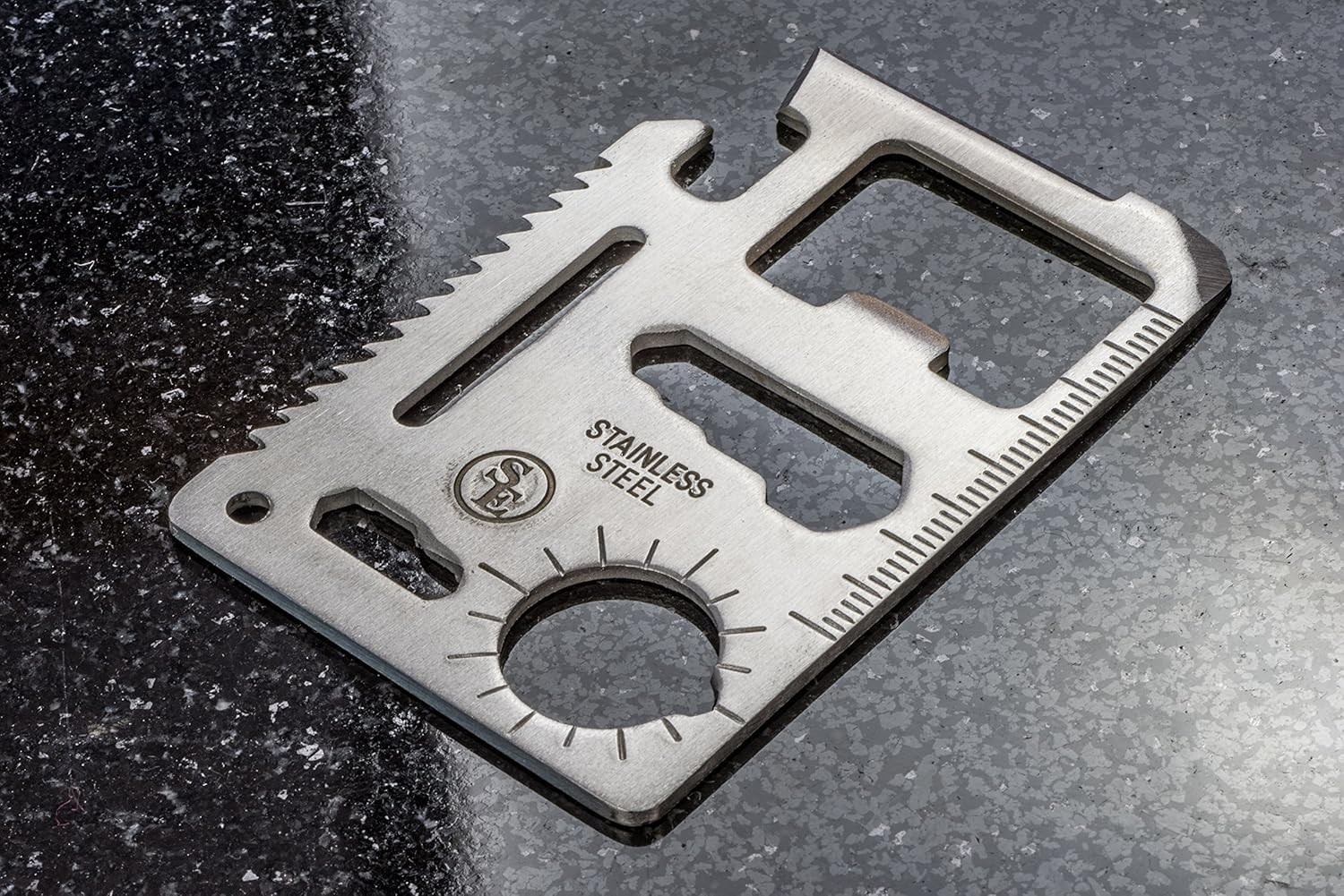 SE 11-Function Stainless Steel Survival Pocket Tool Compact Multi-Tool W Case