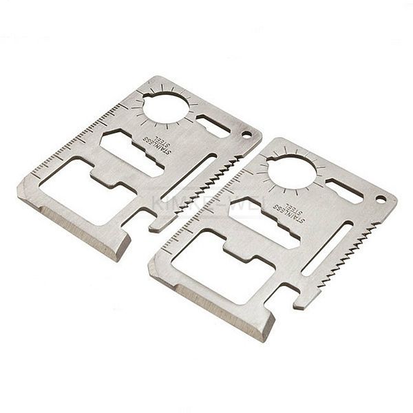 11in1 Edelstahl Kreditkarte Messer Multitool Outdoor Überleben Camping Werkzeug